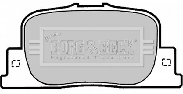 BORG & BECK stabdžių trinkelių rinkinys, diskinis stabdys BBP1878